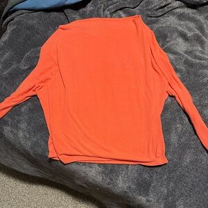 Vibrant Orange Long Sleeve Top